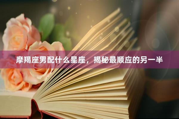 摩羯座男配什么星座，揭秘最顺应的另一半